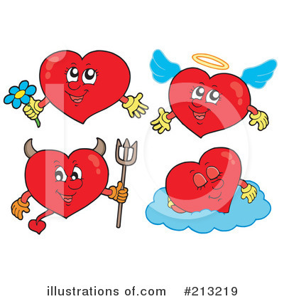 Royalty-Free (RF) Hearts Clipart Illustration by visekart - Stock Sample #213219