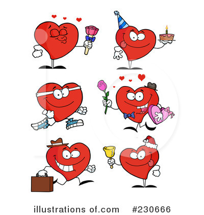 Royalty-Free (RF) Hearts Clipart Illustration by Hit Toon - Stock Sample #230666