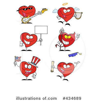 Royalty-Free (RF) Hearts Clipart Illustration by Hit Toon - Stock Sample #434689