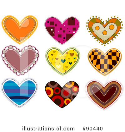 Royalty-Free (RF) Hearts Clipart Illustration by BNP Design Studio - Stock Sample #90440
