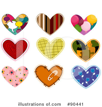 Royalty-Free (RF) Hearts Clipart Illustration by BNP Design Studio - Stock Sample #90441