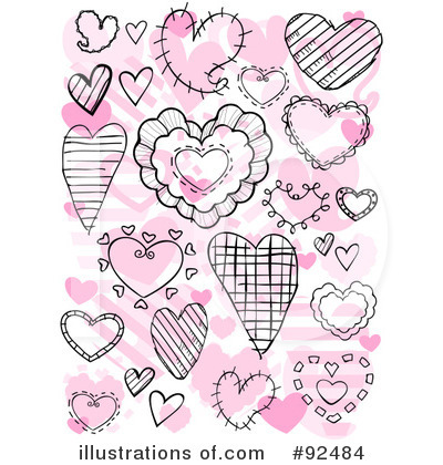 Royalty-Free (RF) Hearts Clipart Illustration by BNP Design Studio - Stock Sample #92484