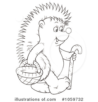 Royalty-Free (RF) Hedgehog Clipart Illustration by Alex Bannykh - Stock Sample #1059732