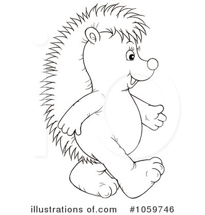 Royalty-Free (RF) Hedgehog Clipart Illustration by Alex Bannykh - Stock Sample #1059746
