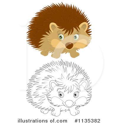 Royalty-Free (RF) Hedgehog Clipart Illustration by Alex Bannykh - Stock Sample #1135382