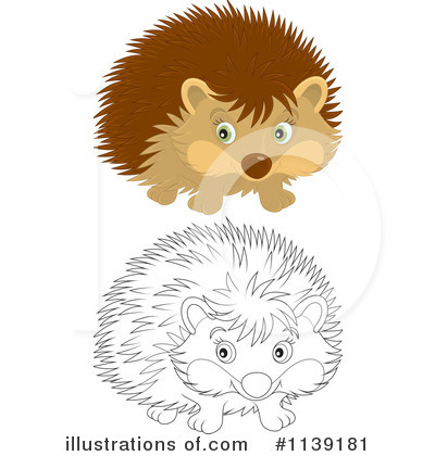 Royalty-Free (RF) Hedgehog Clipart Illustration by Alex Bannykh - Stock Sample #1139181