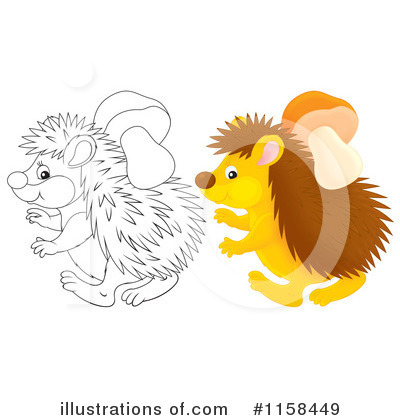 Royalty-Free (RF) Hedgehog Clipart Illustration by Alex Bannykh - Stock Sample #1158449