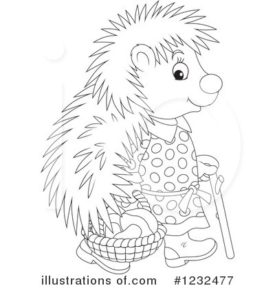 Royalty-Free (RF) Hedgehog Clipart Illustration by Alex Bannykh - Stock Sample #1232477