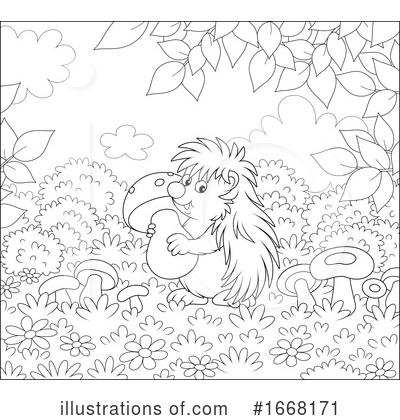 Royalty-Free (RF) Hedgehog Clipart Illustration by Alex Bannykh - Stock Sample #1668171