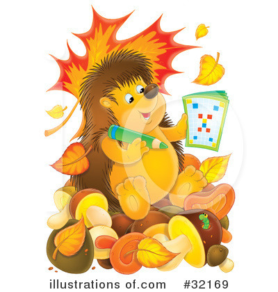Royalty-Free (RF) Hedgehog Clipart Illustration by Alex Bannykh - Stock Sample #32169