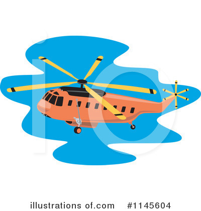 Royalty-Free (RF) Helicopter Clipart Illustration by patrimonio - Stock Sample #1145604