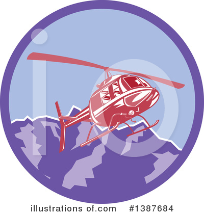Helicopter Clipart #1387684 by patrimonio