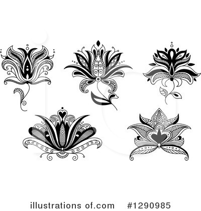 Royalty-Free (RF) Henna Clipart Illustration by Vector Tradition SM - Stock Sample #1290985