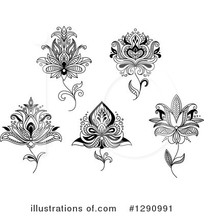 Royalty-Free (RF) Henna Clipart Illustration by Vector Tradition SM - Stock Sample #1290991