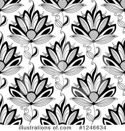 Royalty-Free (RF) Henna Flower Clipart Illustration by Vector Tradition SM - Stock Sample #1246634