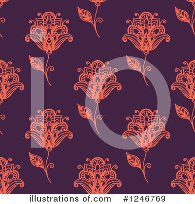 Royalty-Free (RF) Henna Flower Clipart Illustration by Vector Tradition SM - Stock Sample #1246769