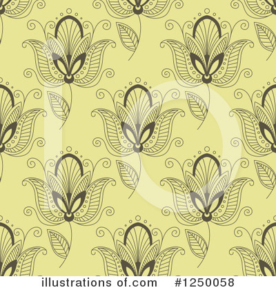 Royalty-Free (RF) Henna Flower Clipart Illustration by Vector Tradition SM - Stock Sample #1250058