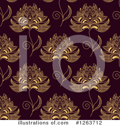 Royalty-Free (RF) Henna Flower Clipart Illustration by Vector Tradition SM - Stock Sample #1263712