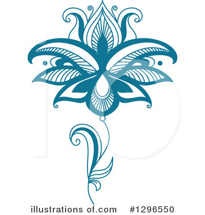 Royalty-Free (RF) Henna Flower Clipart Illustration by Vector Tradition SM - Stock Sample #1296550