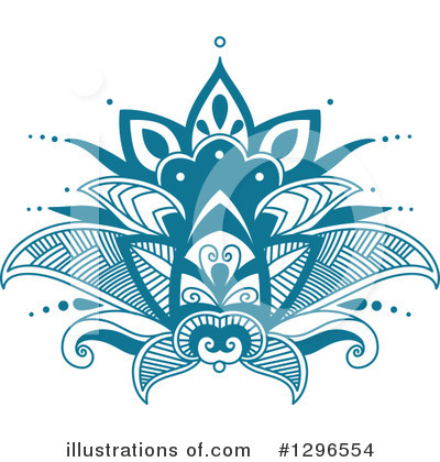 Royalty-Free (RF) Henna Flower Clipart Illustration by Vector Tradition SM - Stock Sample #1296554