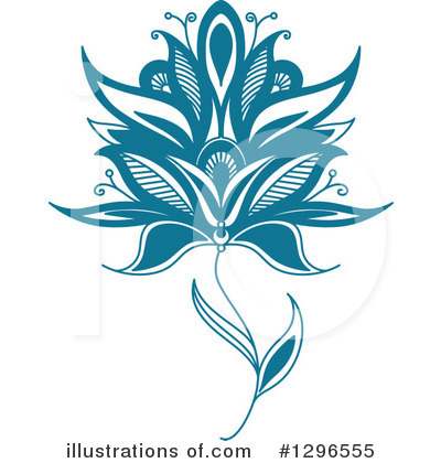 Royalty-Free (RF) Henna Flower Clipart Illustration by Vector Tradition SM - Stock Sample #1296555