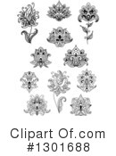 Henna Flower Clipart #1301688 by Vector Tradition SM