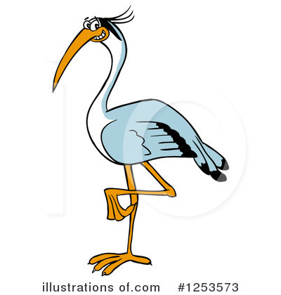 Royalty-Free (RF) Heron Clipart Illustration by LaffToon - Stock Sample #1253573