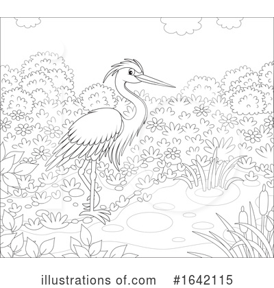 Royalty-Free (RF) Heron Clipart Illustration by Alex Bannykh - Stock Sample #1642115