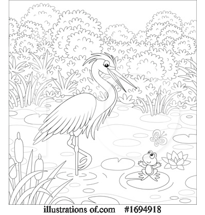 Royalty-Free (RF) Heron Clipart Illustration by Alex Bannykh - Stock Sample #1694918