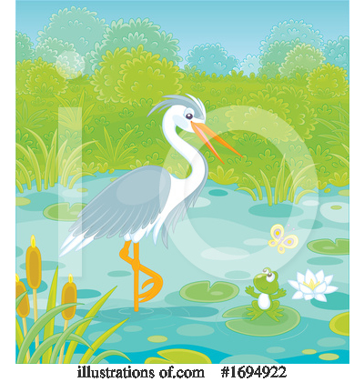 Royalty-Free (RF) Heron Clipart Illustration by Alex Bannykh - Stock Sample #1694922
