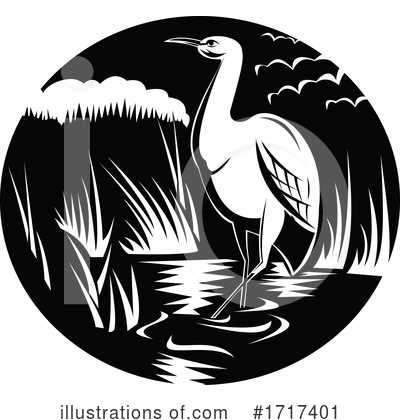 Heron Clipart #1717401 by patrimonio