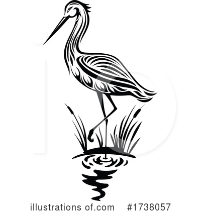Herons Clipart #1738057 by Vector Tradition SM