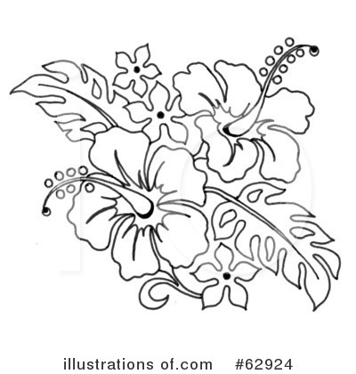 Royalty-Free (RF) Hibiscus Clipart Illustration by LoopyLand - Stock Sample #62924