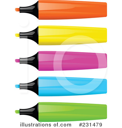 Royalty-Free (RF) Highlighter Clipart Illustration by elaineitalia - Stock Sample #231479