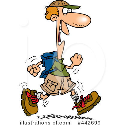Royalty-Free (RF) Hiker Clipart Illustration by toonaday - Stock Sample #442699
