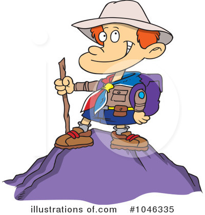 Royalty-Free (RF) Hiking Clipart Illustration by toonaday - Stock Sample #1046335