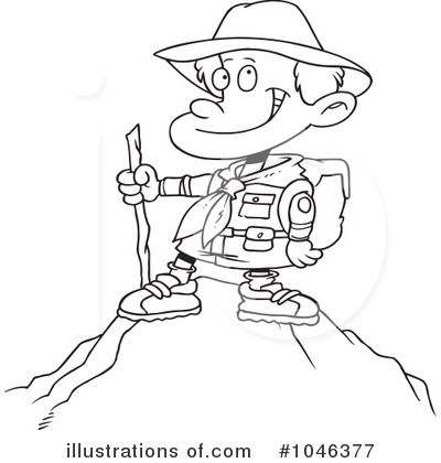 Royalty-Free (RF) Hiking Clipart Illustration by toonaday - Stock Sample #1046377