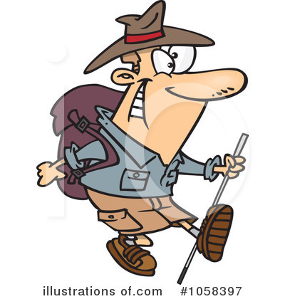 Hiker Clipart #1058397 by toonaday