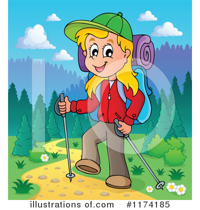 Royalty-Free (RF) Hiking Clipart Illustration by visekart - Stock Sample #1174185