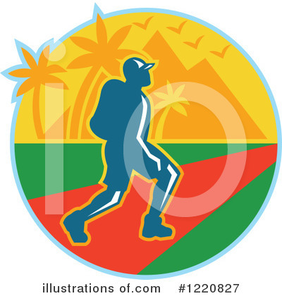 Royalty-Free (RF) Hiking Clipart Illustration by patrimonio - Stock Sample #1220827