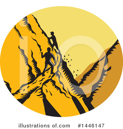 Mountain Climber Clipart #1446147 by patrimonio