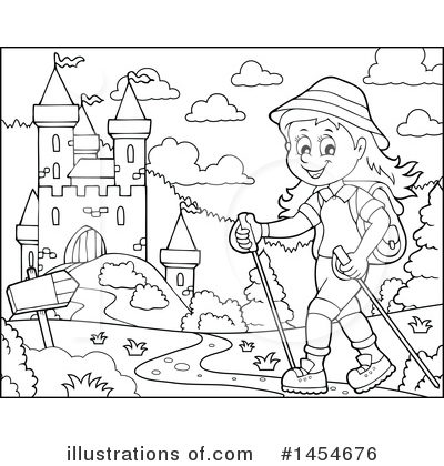 Royalty-Free (RF) Hiking Clipart Illustration by visekart - Stock Sample #1454676