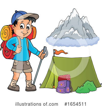 Royalty-Free (RF) Hiking Clipart Illustration by visekart - Stock Sample #1654511