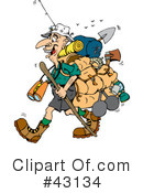 Hiking Clipart #43134 by Dennis Holmes Designs