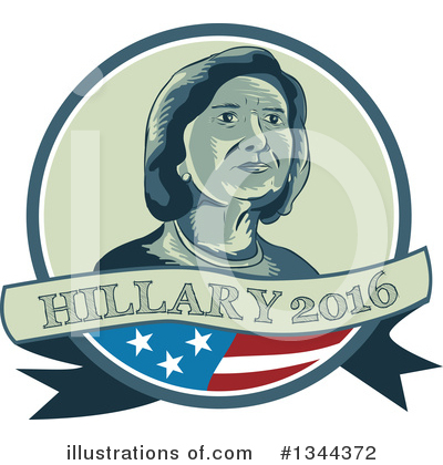 Royalty-Free (RF) Hillary Clinton Clipart Illustration by patrimonio - Stock Sample #1344372