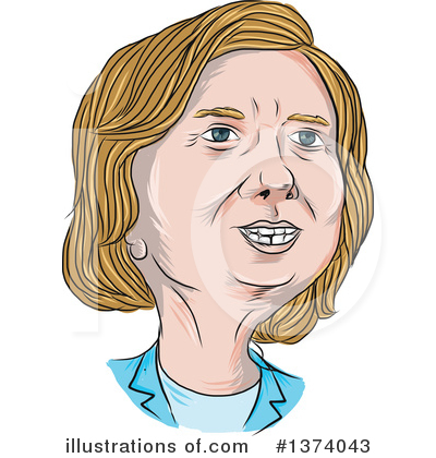 Royalty-Free (RF) Hillary Clinton Clipart Illustration by patrimonio - Stock Sample #1374043