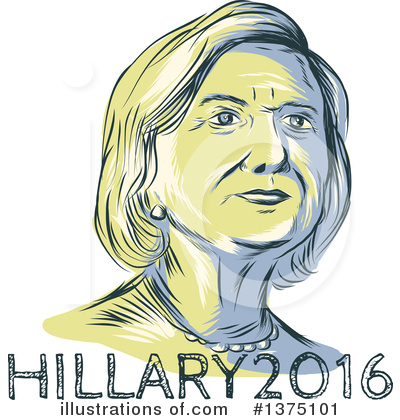 Royalty-Free (RF) Hillary Clinton Clipart Illustration by patrimonio - Stock Sample #1375101