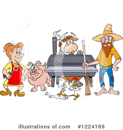 Bbq Smoker Clipart #1224169 by LaffToon