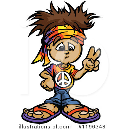Royalty-Free (RF) Hippie Clipart Illustration by Chromaco - Stock Sample #1196348