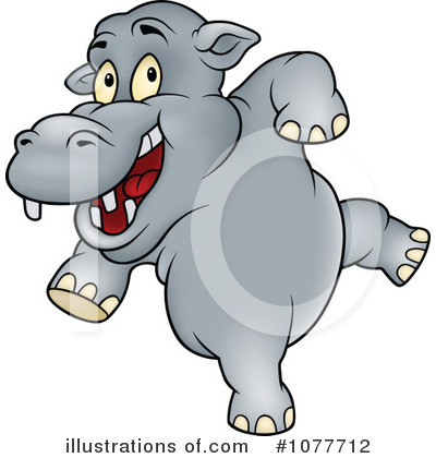 Royalty-Free (RF) Hippo Clipart Illustration by dero - Stock Sample #1077712